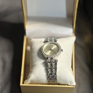 Charter Club Silver Women's Watch with Crystal Accents